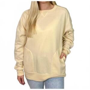 NEW VERY J pocket long sleeve sweatshirt in beige